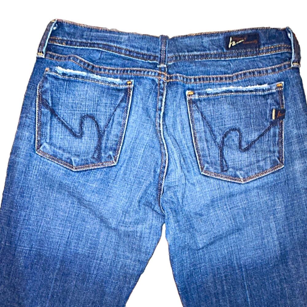Citizens Of Humanity W Low Rise Stretch Flare Blue Denim Jeans Ingrid 002